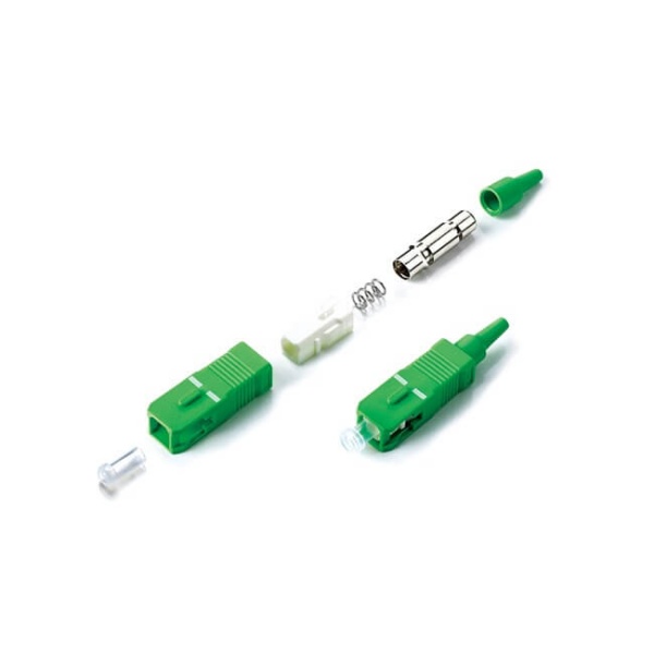 SC APC Fiber Optic Fast Connector SM Simplex For 900um Cable